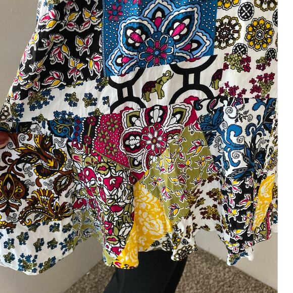 For The Republic Tunic Top Blouse Women Size 1X Art Classic Colorful BOHO - Picture 4 of 7